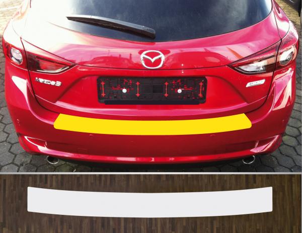 Lackschutzfolie Ladekantenschutz transparent 150 µm für Mazda 3 Schrägheck Limousine 2017 - 2019